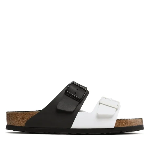 Damen Pantoletten BIRKENSTOCK ARIZONA SPLIT BF BLACK WHITE