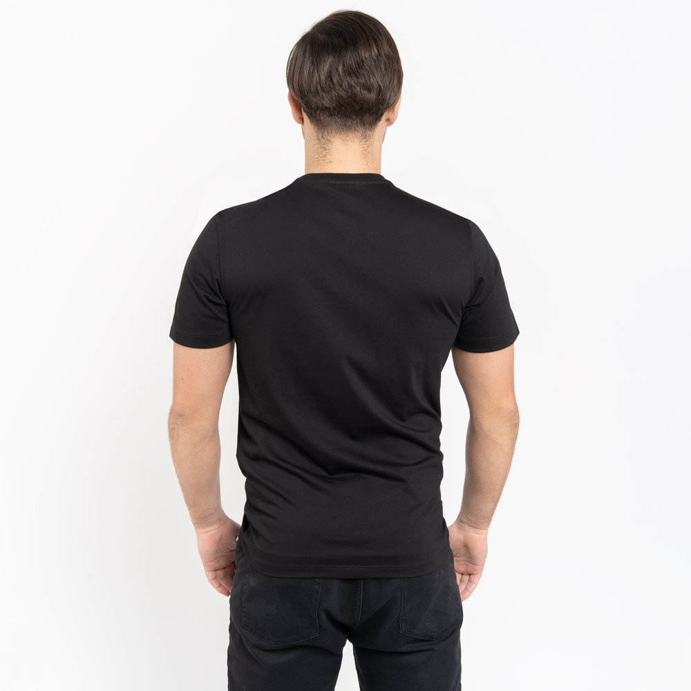 back of plain black shirt