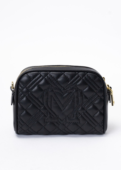 Love Moschino Handtasche Damen Schwarz - Elegante Ledertasche Mit Goldkette