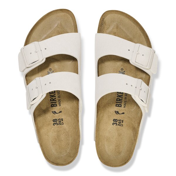 Damen Pantoletten BIRKENSTOCK ARIZONA LEVE ANTIQUE WHITE  