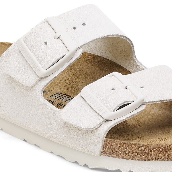 Damen Pantoletten BIRKENSTOCK ARIZONA LEVE ANTIQUE WHITE  