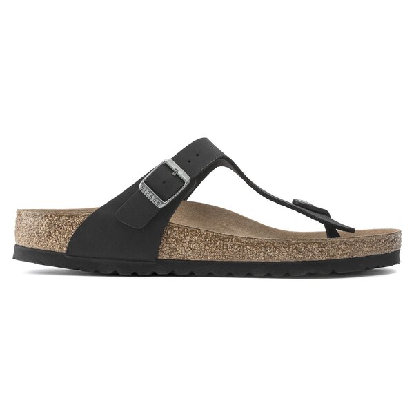 Damen Pantoletten BIRKENSTOCK GIZEH BFBC EARTHY VEGAN BLACK VEG  