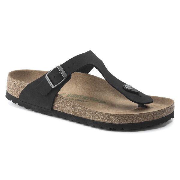 Damen Pantoletten BIRKENSTOCK GIZEH BFBC EARTHY VEGAN BLACK VEG  