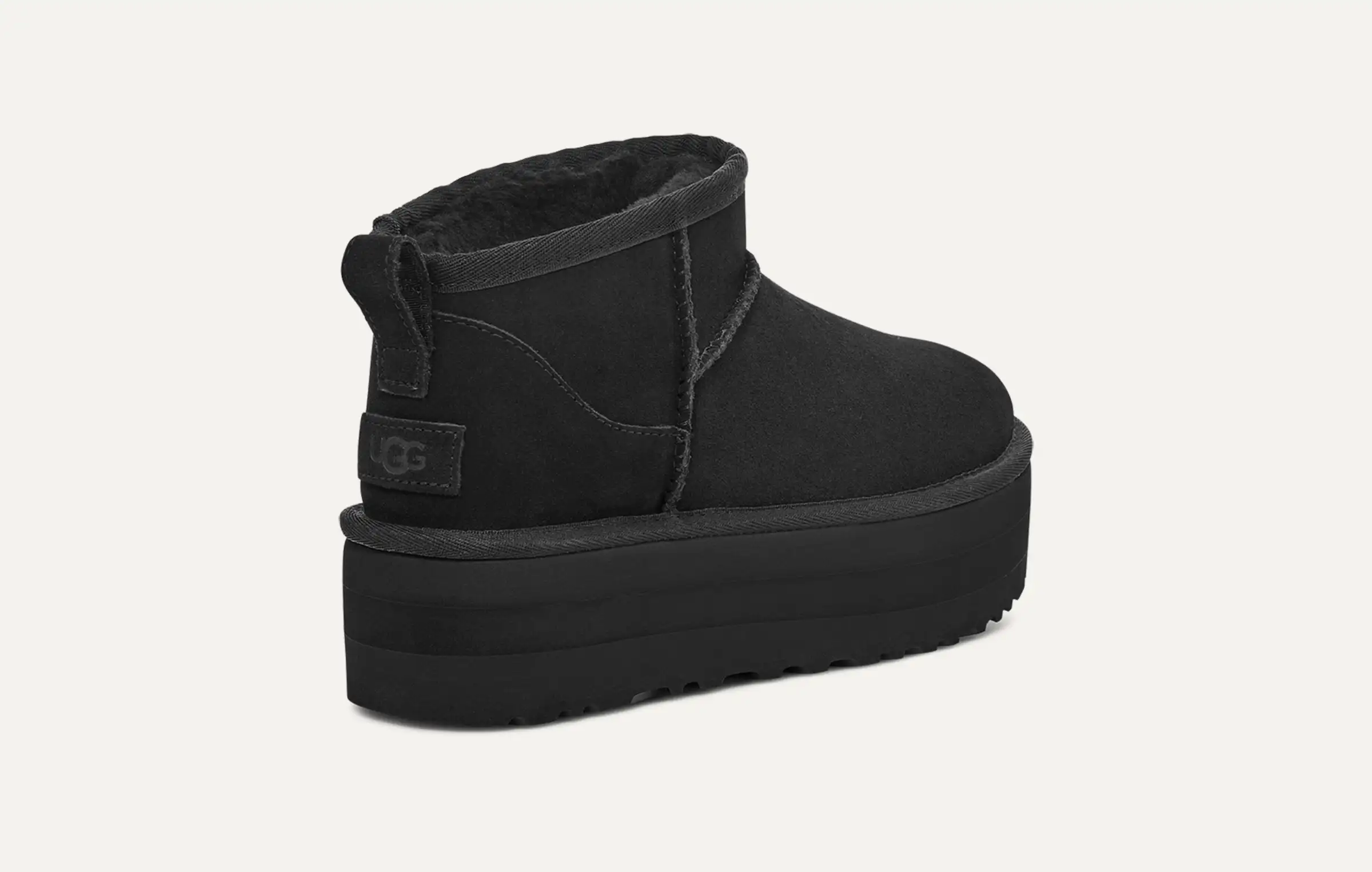 Damen Schneestiefel Schwarz UGG W CLASSIC ULTRA MINI PLATFORM 