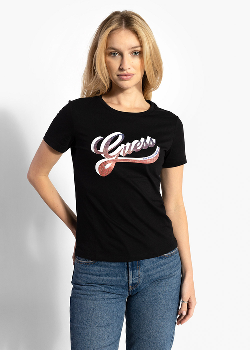 Damen T-Shirt GUESS SS CN SHADED LOGO TEE