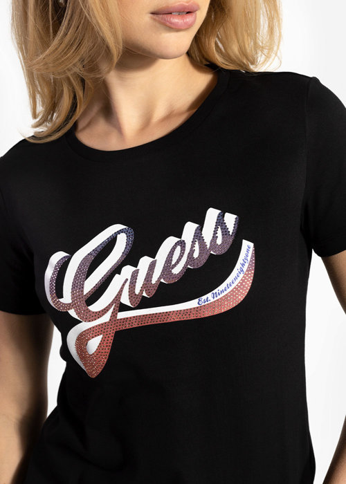 Damen T-Shirt GUESS SS CN SHADED LOGO TEE