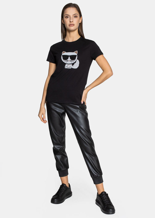 Damen T-Shirt Karl Lagerfeld Ikonik Choupette Rs (216W1732-999)