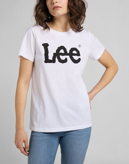 Damen T-Shirt LEE LOGO TEE WHITE 