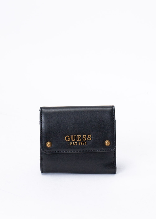 Damengeldbörse Schwarz GUESS AMANTEA SLG CARD & COIN PURSE