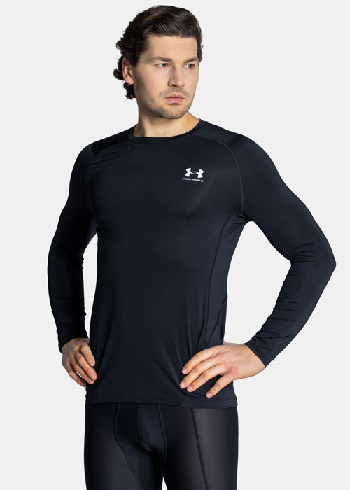 Herren Langarmshirt Under Armour HeatGear Schwarz