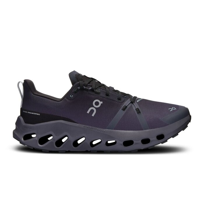 Herren Laufschuhe ON CLOUDSURFER TRAIL WATERPROOF BLACK | ECLIPSE