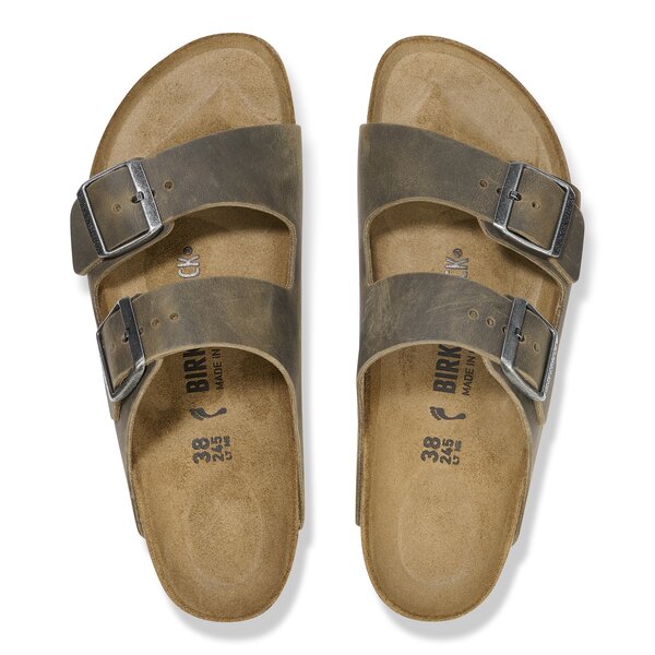 Herren Pantoletten BIRKENSTOCK ARIZONA LEOI FADED KHAKI  