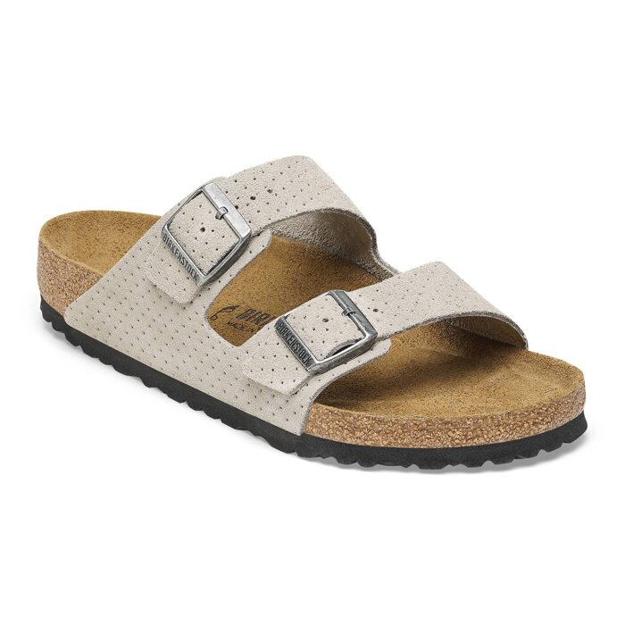 Herren Pantoletten BIRKENSTOCK ARIZONA LEVE DOTTED STONE COIN  