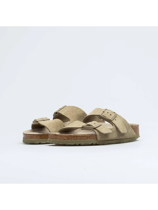 Herren Pantoletten BIRKENSTOCK ARIZONA SFB LEVE FADED KHAKI  