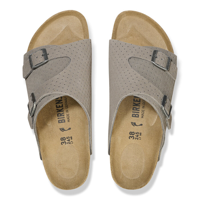 Herren Pantoletten BIRKENSTOCK ZÜRICH LEVE DOTTED STONE COIN  