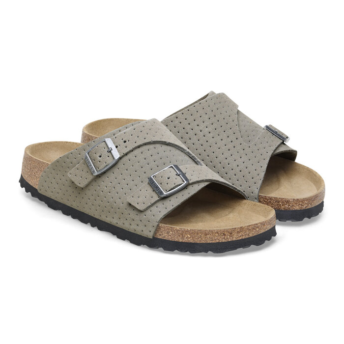 Herren Pantoletten BIRKENSTOCK ZÜRICH LEVE DOTTED STONE COIN  