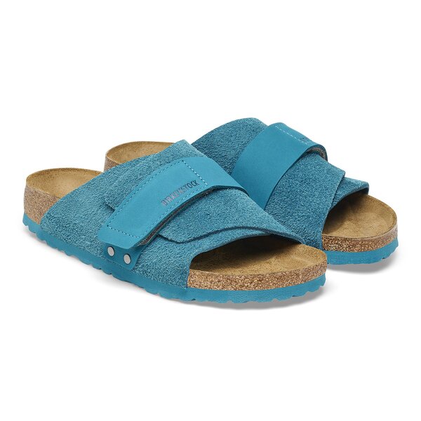 Herren Pantoletten Birkenstock Kyoto Nubuck Leather/Suede