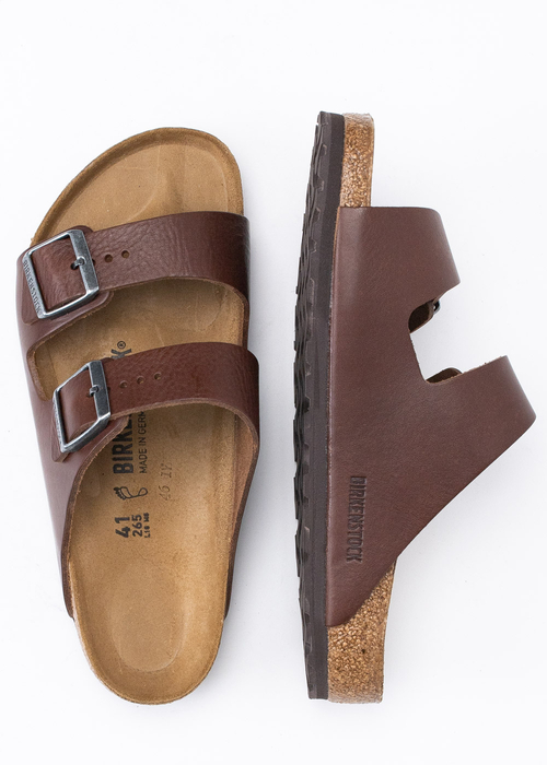 Herren Pantoletten Braun Birkenstock Arizona LE Vintage Wood Roast