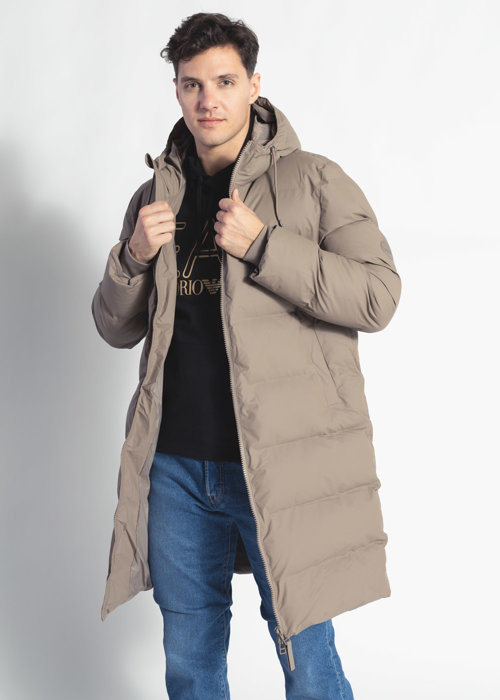 Unisex Winterjacke Beige Rains Long Puffer Jacket