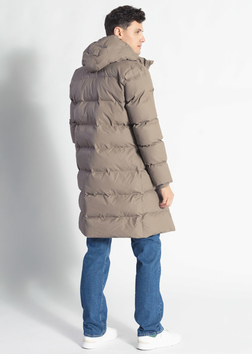 Unisex Winterjacke Beige Rains Long Puffer Jacket