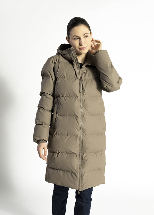 Unisex Winterjacke Beige Rains Long Puffer Jacket