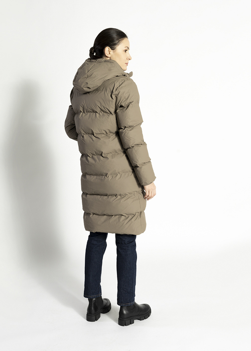 Unisex Winterjacke Beige Rains Long Puffer Jacket