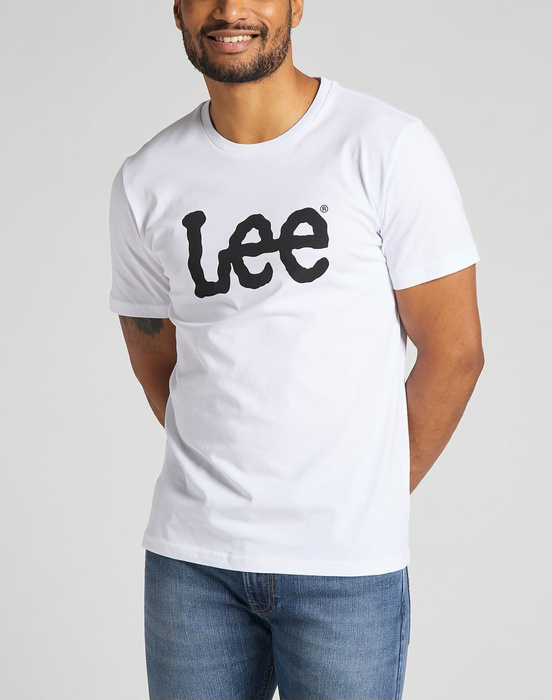 Herren T-Shirt LEE WOBBLY LOGO TEE WHITE 
