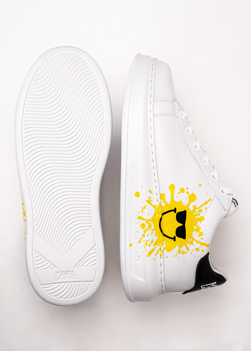 Damen Sneaker Weiß Karl Lagerfeld KAPRI Lo Lace KL x Smiley