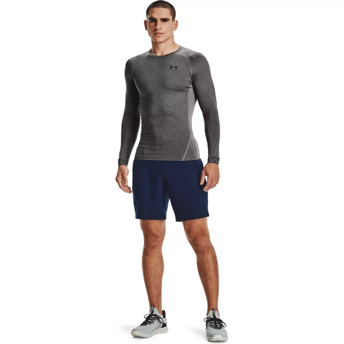 Herren Langarmshirt Grau Under Armour HeatGear Armour LongSleeve