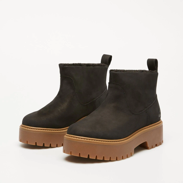 Timberland STONE STREET MID WARM LINED BOOT BLACK NUBUCK Damen Winterschuhe