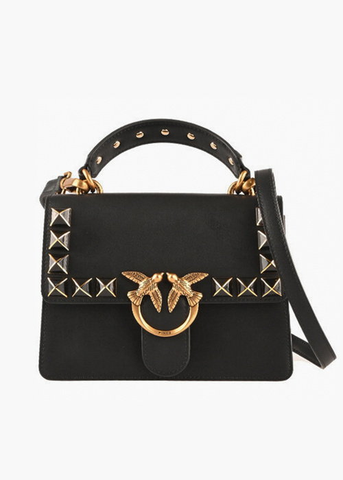 PINKO LOVE ONE TOP HANDLE MINI LIGHT VITELLO SETA