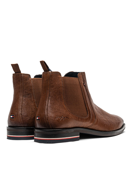 Herren Chelsea-Boots Braun Tommy Hilfiger Signature Hilfiger Lth Chelsea