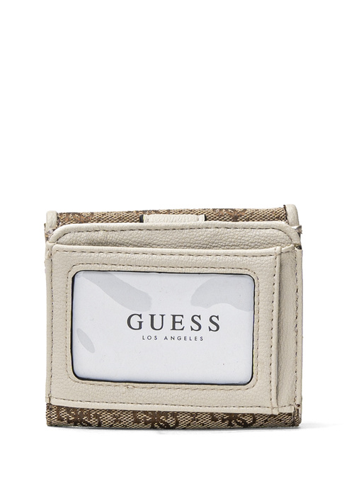 Damen Mini Portemonnaie Beige Guess Aviana Card Coin Purse