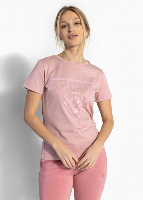 Damen T-Shirt Rosa GUESS ADELE SS CN TEE