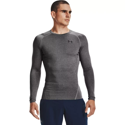 Herren Langarmshirt Grau Under Armour HeatGear Armour LongSleeve