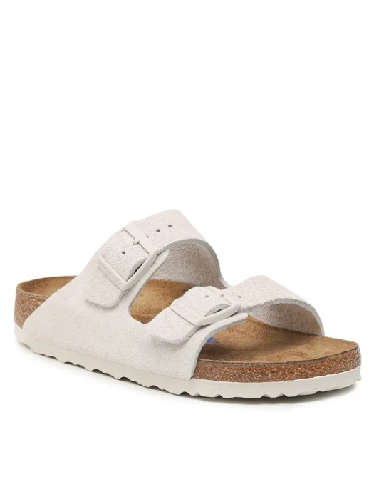 BIRKENSTOCK Arizona SFB LEVE Antique White Damen Pantoletten
