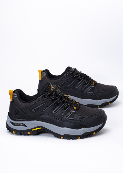 Herren Trekkingschuhe Schwarz Skechers Arch Fit Dawson Argosa