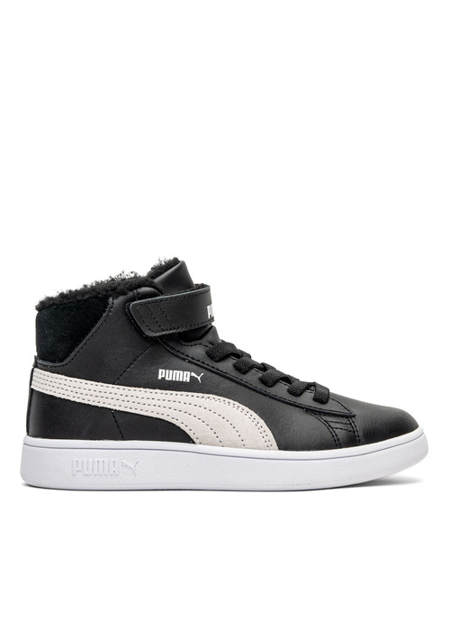 Kinder Sneaker Puma Smash V2 Mid Fur V Schwarz 