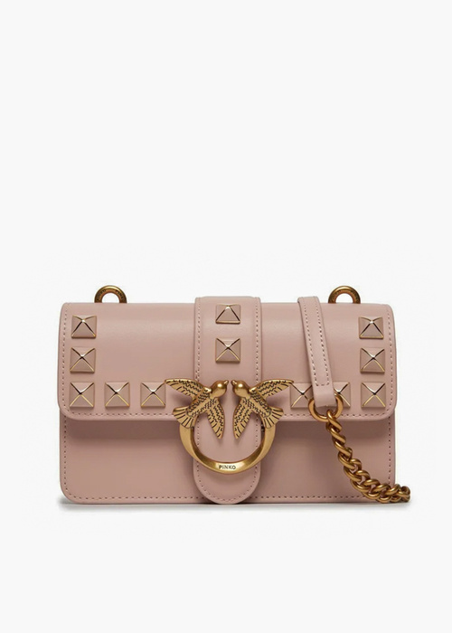 PINKO LOVE ONE MINI CL VITELLO SETA + PAINTED STUDS
