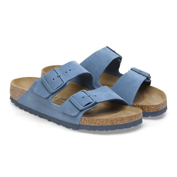 Herren Pantoletten BIRKENSTOCK ARIZONA LEVE ELEMENTAL BLUE