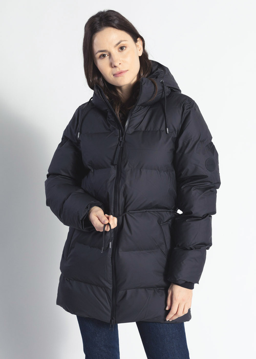 Damen Winterjacke Schwarz Rains Puffer W Jacket