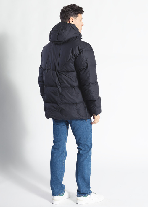 Unisex Winterjacke Schwarz RAINS BLOCK PUFFER JACKET