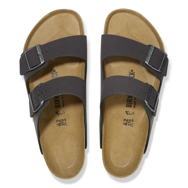 Birkenstock Arizona Birko-Flor Velvet Gray Unisex Pantoletten