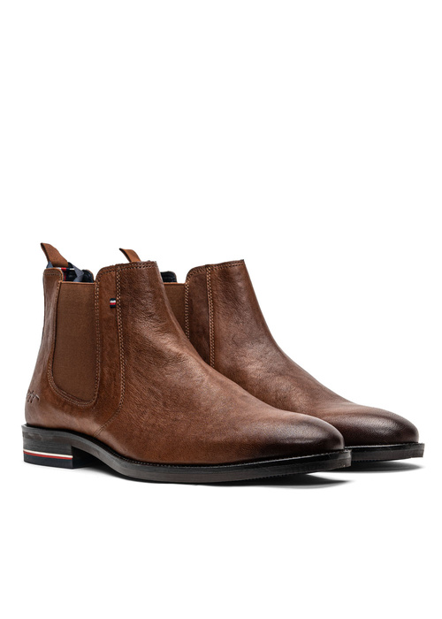Herren Chelsea-Boots Braun Tommy Hilfiger Signature Hilfiger Lth Chelsea