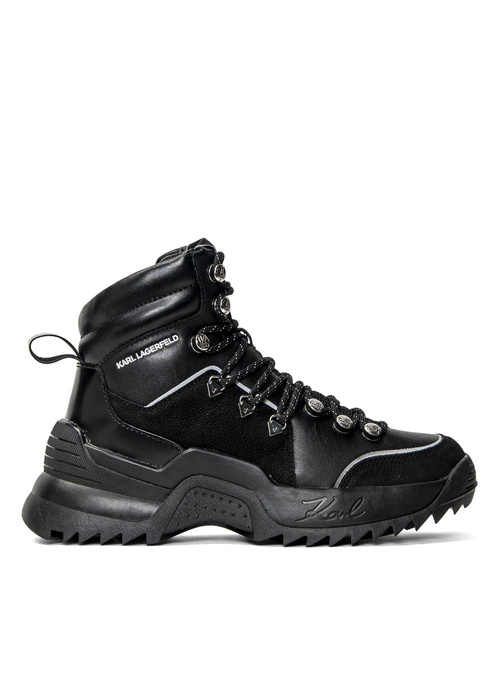Damen Winterschuhe Schwarz Karl Lagerfeld QUEST Krosslace Mid Boot