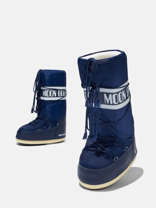 Moon Boot ICON BLUE NYLON BOOTS Damen Schneestiefel