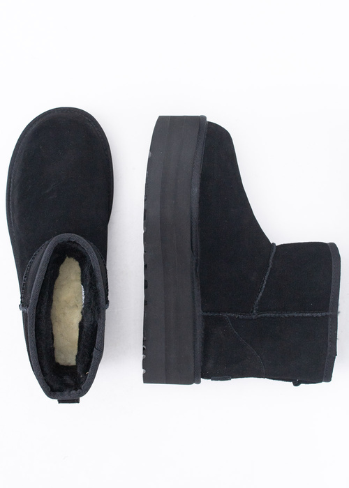 UGG W CLASSIC MINI PLATFORM Damen Schneestiefel schwarz