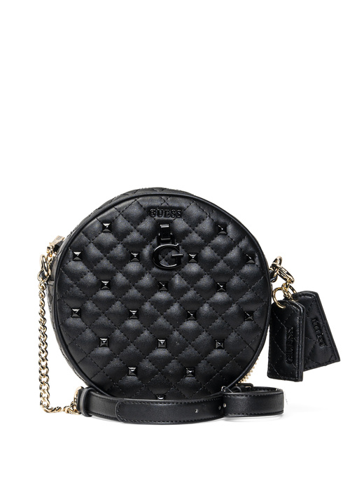 Damen Handtasche Schwarz Guess Rue Rose Circle Cros HWQP84 87770 BLA