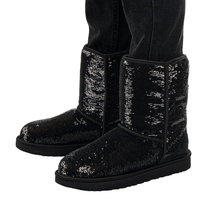 UGG W Classic Short Cosmos Sequin (1103796-BKGM)