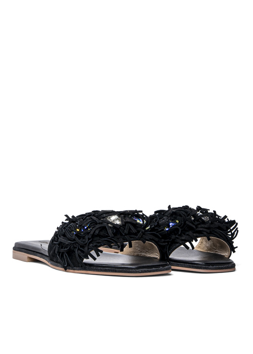 Damen Pantoletten Schwarz Alma En Pena Sude Black V22442-015